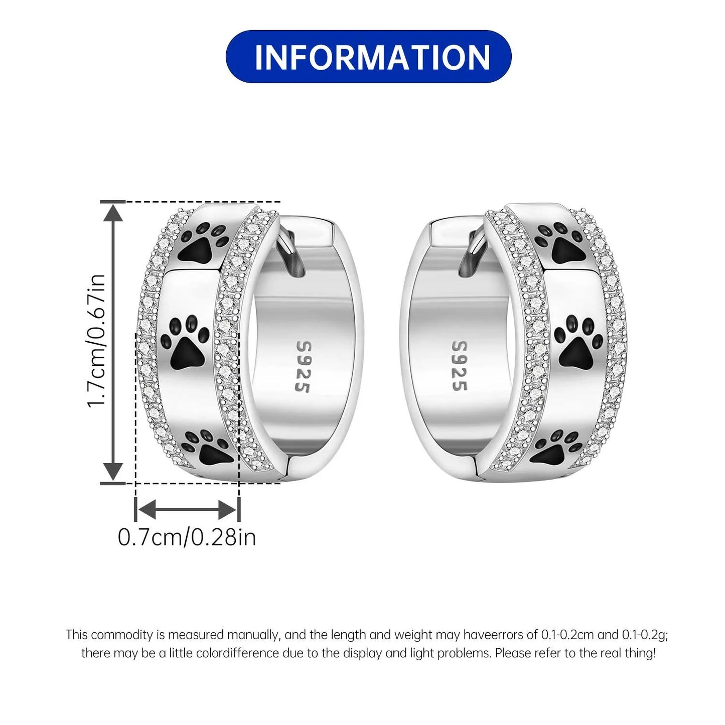 PANPOKI Original 925 Sterling Silver Blue Green Chameleon Earrings Women Hoop Earring Anniversary Jewelry Trendy Gifts
