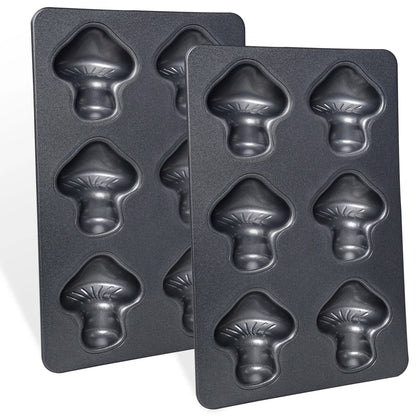 Carbon Steel Cake Pan | 8 Cavity Toast Bread Mold with Rolled Rim Edges & Eco Friendly Bakeware