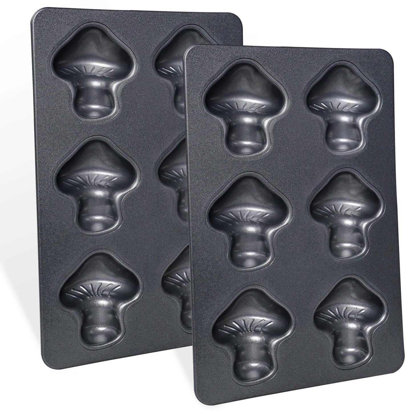 Carbon Steel Cake Pan - 6 Cavity Flower Muffin Mold Non Stick Durable Baking Tray