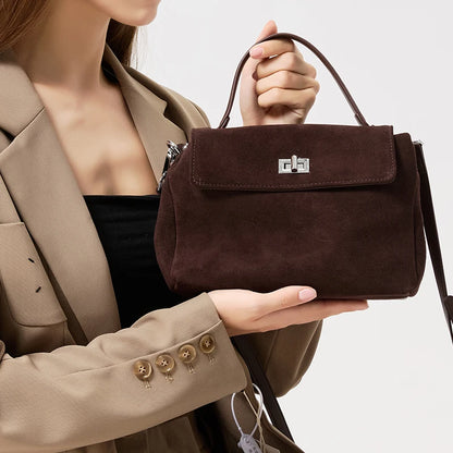 Genuine Leather Crossbody - Women's Soft Leather Messenger Bag With Zipper Closure
