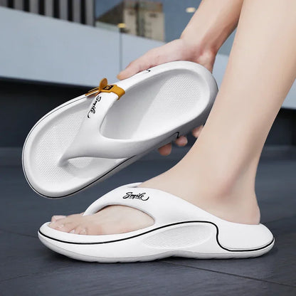 Men Platform Flip Flops Summer Thick Soft Sole EVA Slippers Outdoor Beach Sandals Anti-Slip Cloud Cushion Bathroom Slides Shoes