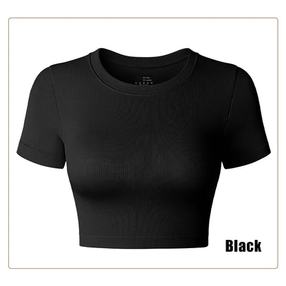 Women's Yoga Shirt - Breathable Seamless Knit Top | Quick Dry Fitness Wear