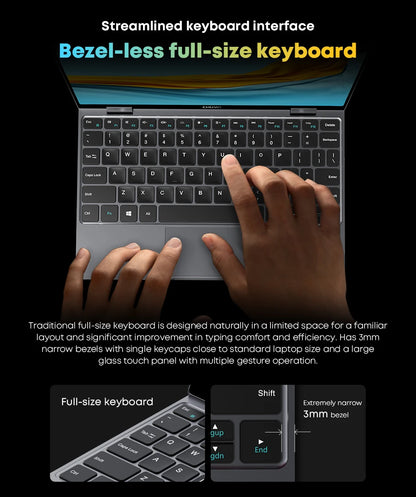 CHUWI MiniBook X Laptop Tablet 2 In 1 Intel U300/N150 10.51" FHD IPS Screen 16GB / 12GB RAM LPDDR5 512G SSD Windows 11 Notebook