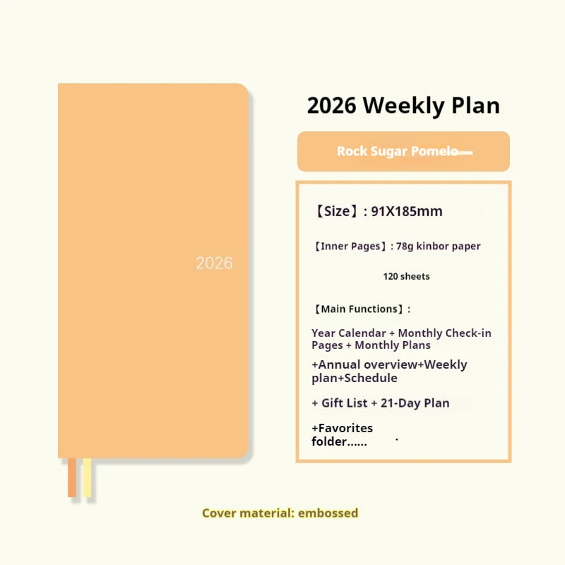 2026 Weekly Planner - Pocket Size Notebook | Week Plan Notepad & Daily Writing Book