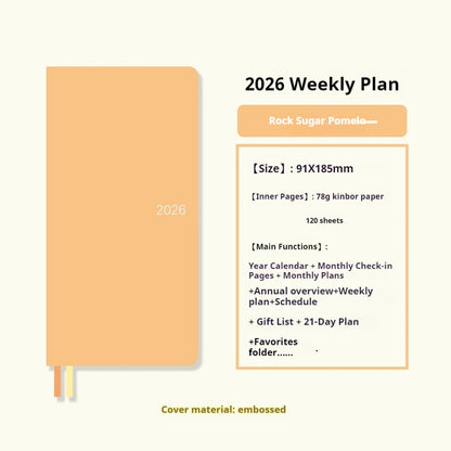 2026 Weekly Planner - Pocket Size Notebook | Week Plan Notepad & Daily Writing Book