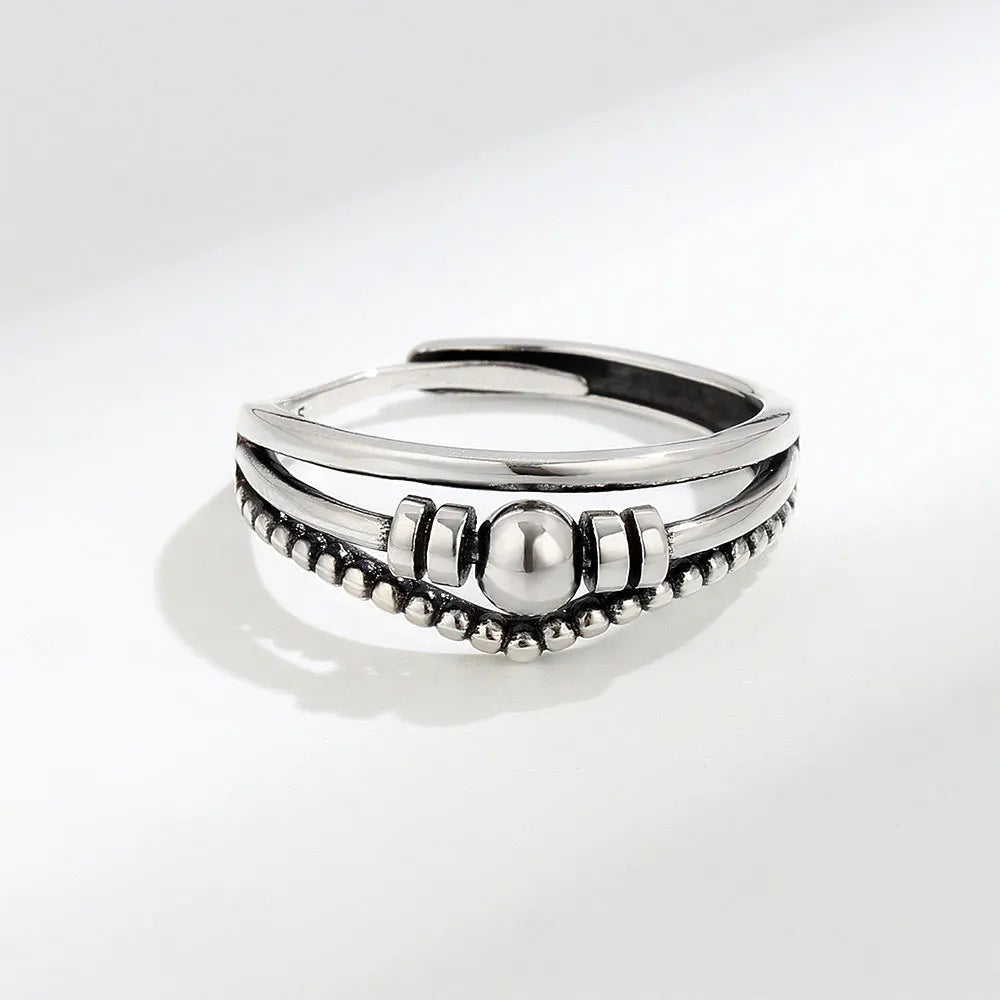 Adjustable Fidget Spinner Ring - Anti-Stress Anxiety Jewelry for Women