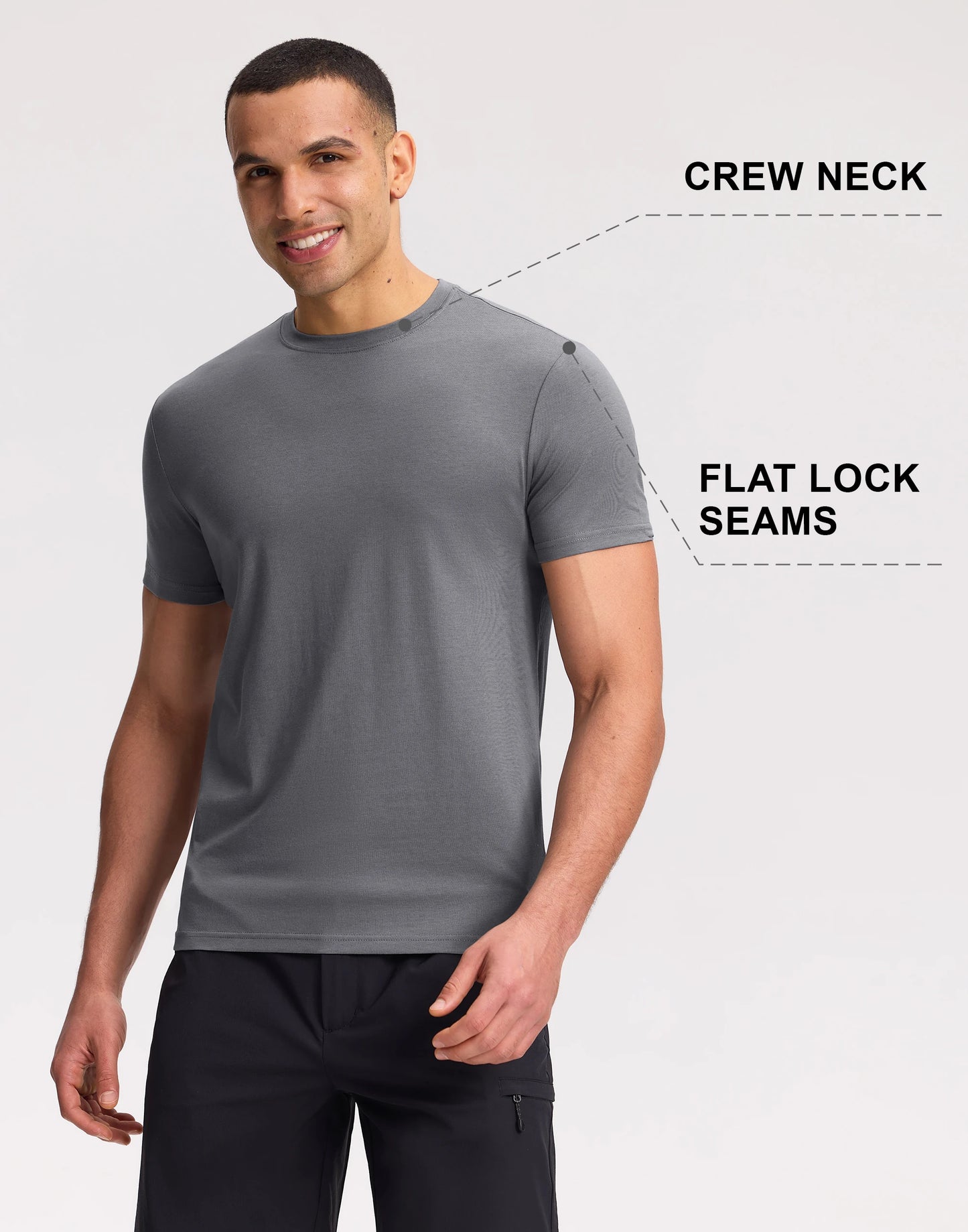 Pioneer Camp Men's T-Shirt Bamboo Viscose Ultra Soft Plain Male Shirts Cooling Crew Neck Casual Basic Tee Shirt Undershirt