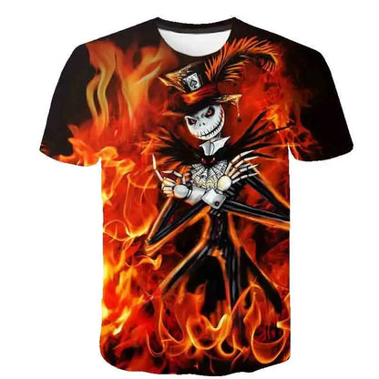 Halloween Skull Graphic Tee - Mens Hip Hop Streetwear T-shirt - ZOOMNSTORE