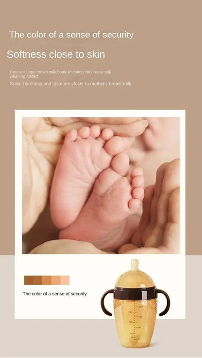 Baby Bottle 250/150ml Silver Nanoparticle Antibacterial Baby Silicone Bottle Baby Weaning Anti Suffocation Nipple Bottle