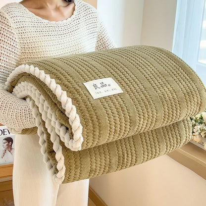 King Size Plaid Throw Blanket - Winter Sofa Comforter