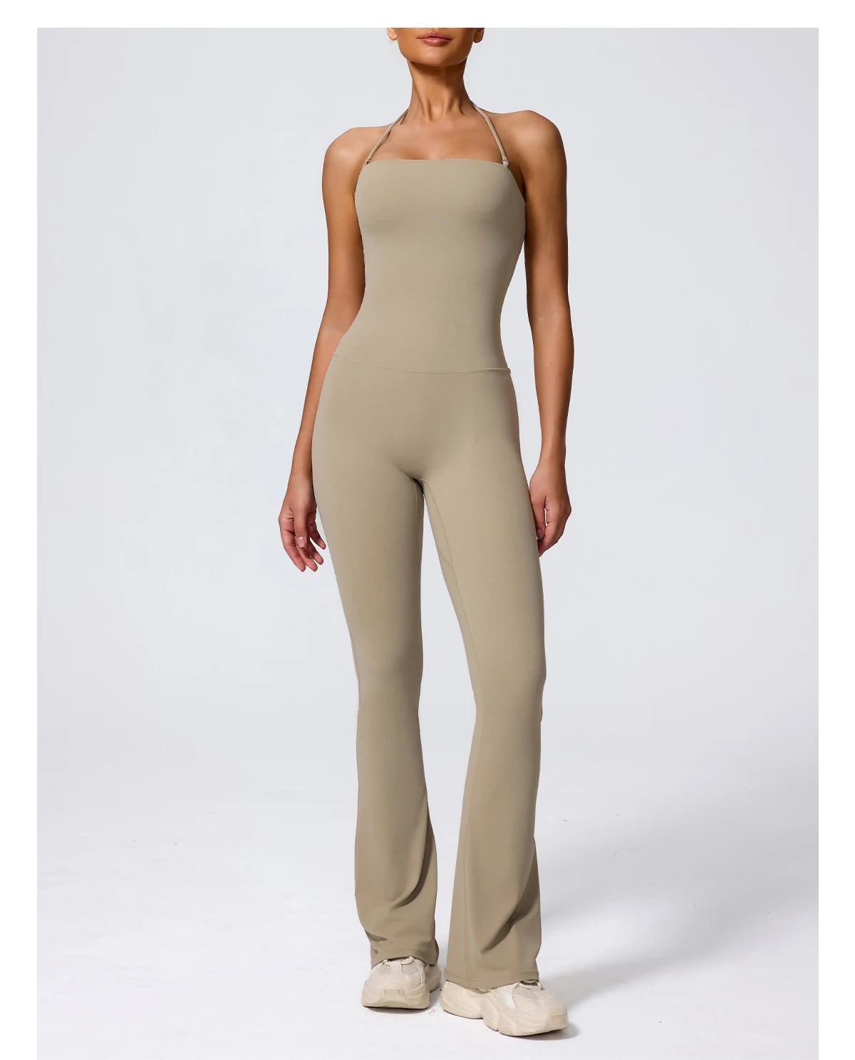 Women Yoga Jumpsuit - Sleeveless Quick Dry Workout Wear with Backless Sportswear Design