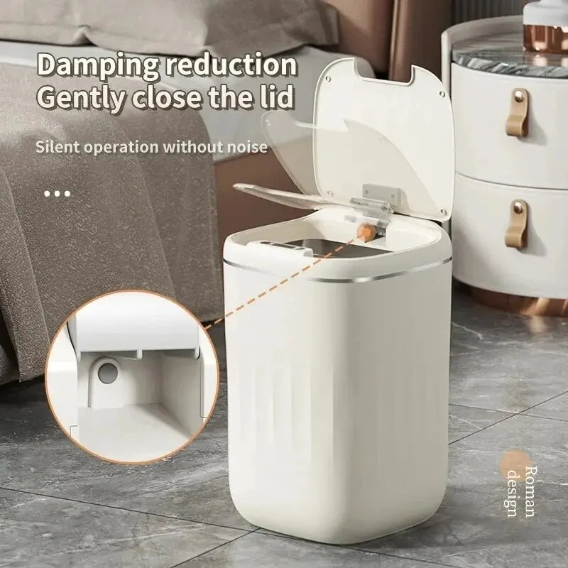 Smart Automatic Sensor Trash Can - 20L UV Induction Bathroom Wastebasket