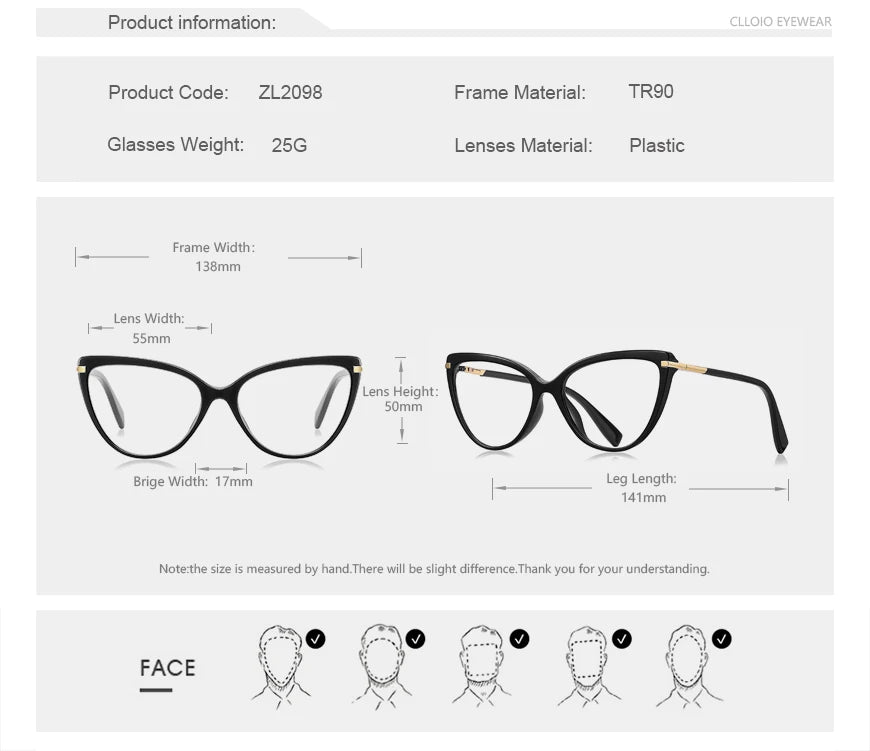 Luxury Cat Eye Glasses – Versatile Reading Glasses Women with Anti Blue Light Lenses
