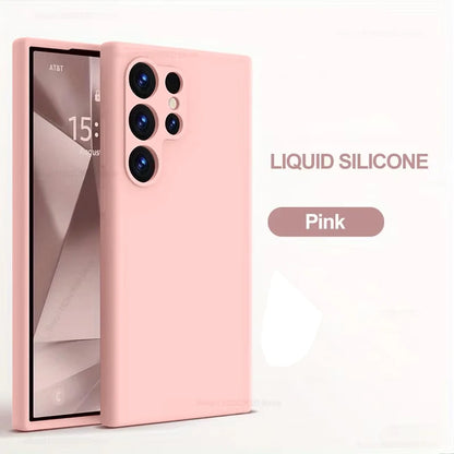 Case For Samsung S26 Ultra Liquid Silicone Case For Samsung Galaxy S26 S25 S24 Ultra Plus Soft Cover For Samsung S23 Ultra Cases