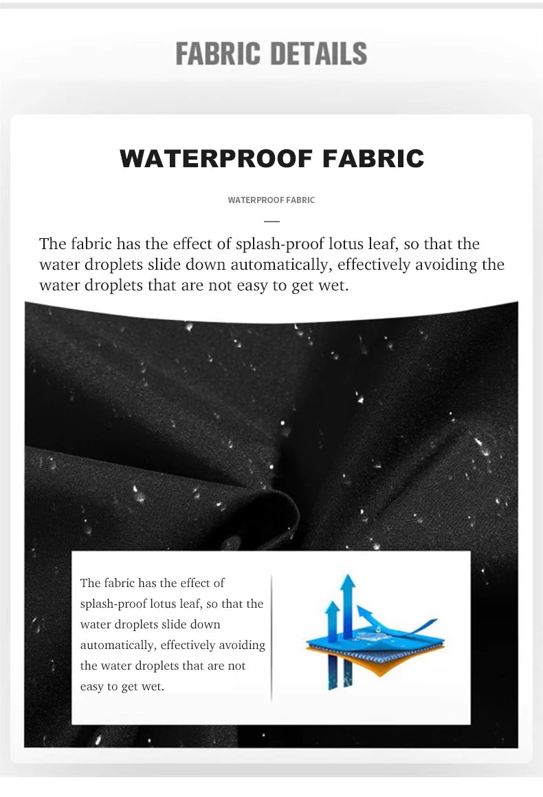 Waterproof Hiking Jacket – Lightweight Polyester Windbreaker With Storm Hood