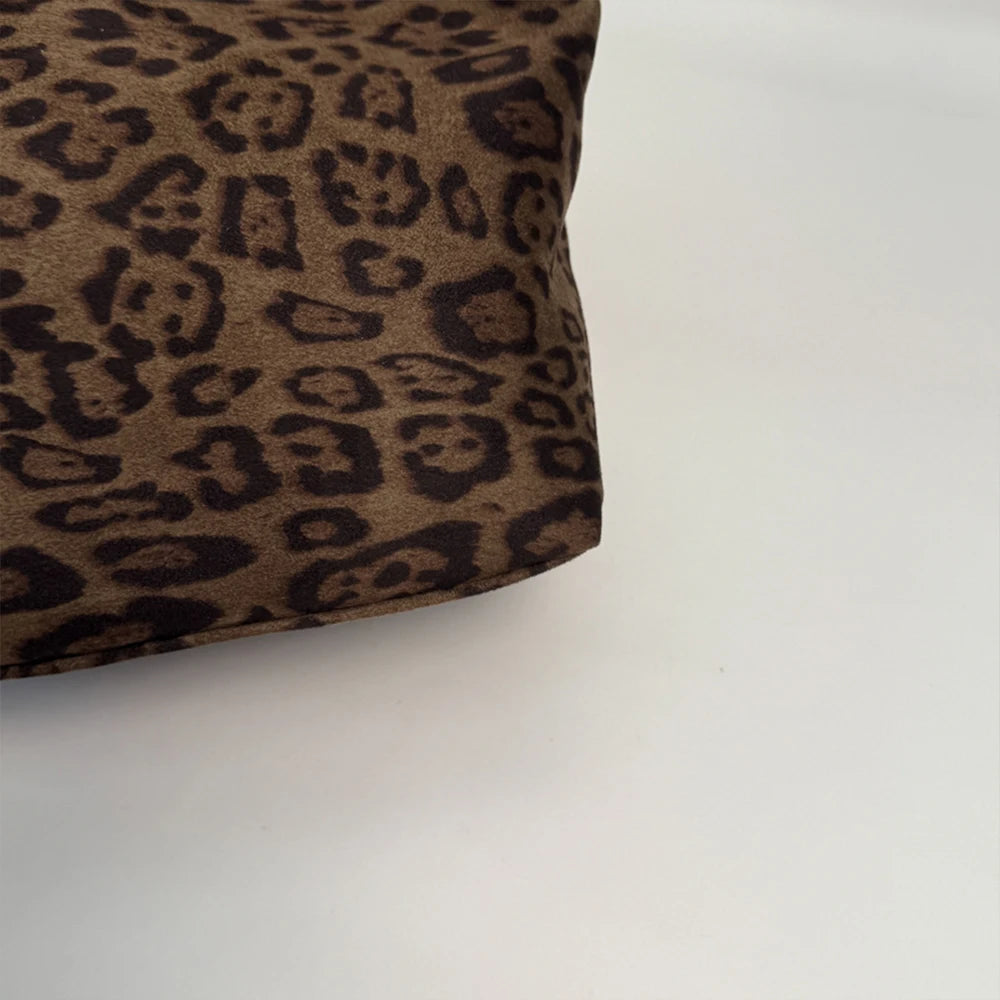 Leopard Print Tote Bag – Large Capacity Crossbody Shoulder Bag for Autumn Winter