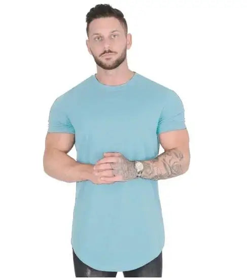 Men's Muscle Fitness T-shirt – Breathable Cotton Gym Tee | Short Sleeve Workout Shirt