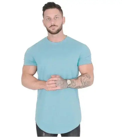 Men's Muscle Fitness T-shirt – Breathable Cotton Gym Tee | Short Sleeve Workout Shirt