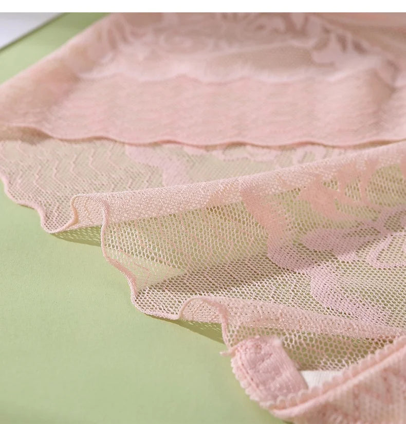 Plus size Luxury High Waist Panties Women Summer Sexy Hollow Underwear Cotton crotch Breathable Briefs Lingerie Lace Underpants