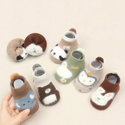 Lawadka Winter Kids Girl Boy Socks Anti Slip Cotton Baby Socks for Girls Boys Casual Soft Print Toddler Children's Sock Non-slip