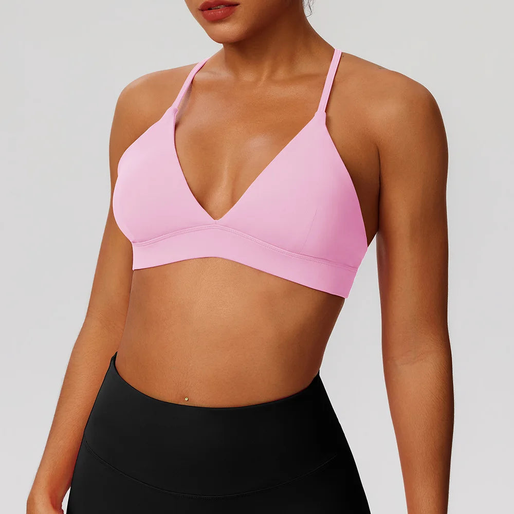 Tight Yoga Bra Women's Camisole Beautiful Back No Steel Ring Sports Bra Quick Drying Running Yoga Clothes Fitness Chest Pads