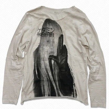 Emo Printing Sexy Y2k Long-sleeve Tops Gothic Punk Girl Graphic Women's Long-sleeve Tees Trashy Fairy Printing 2000s Long-sleeve