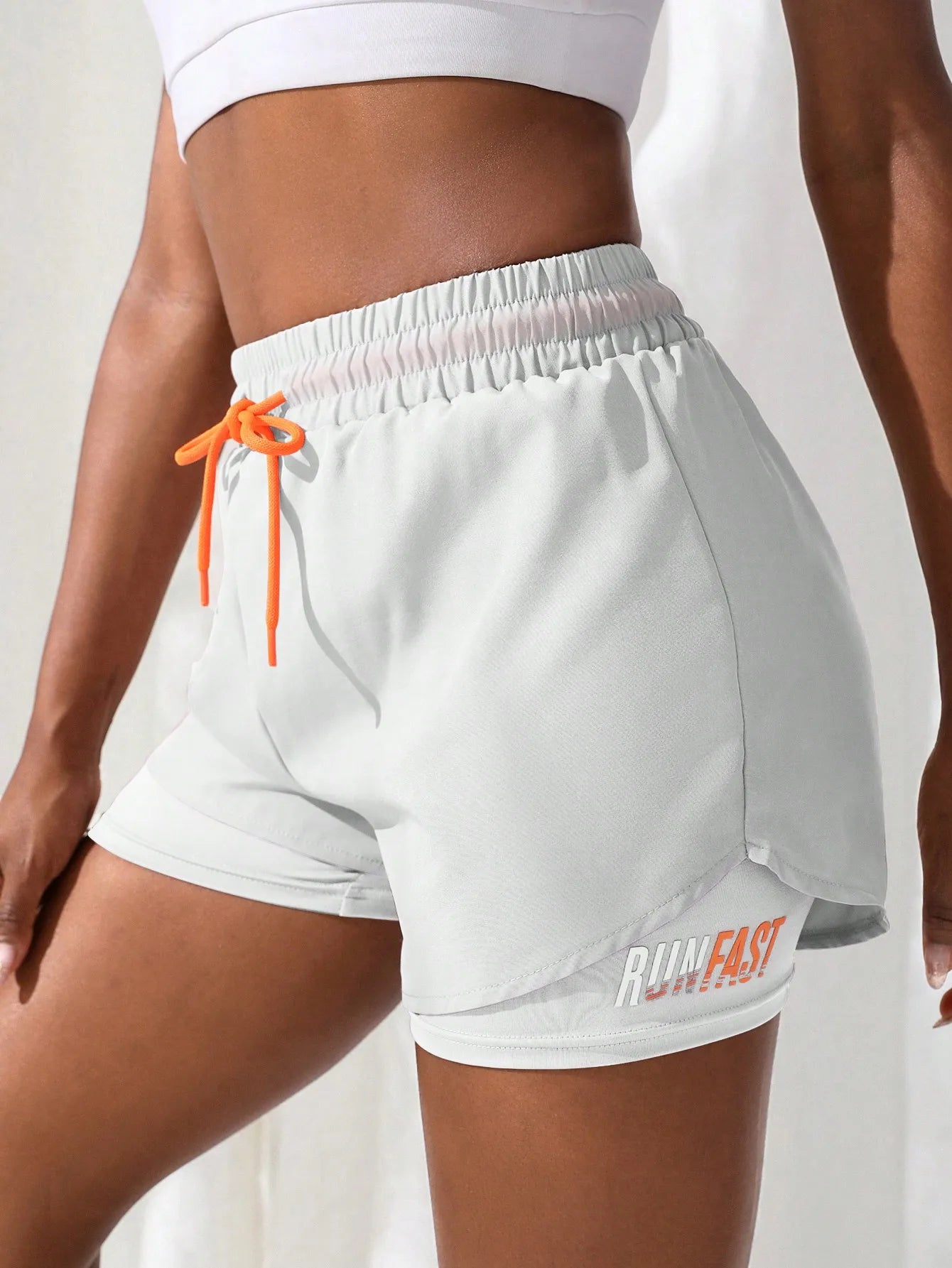 Women's High Rise Yoga Shorts - Elastic Waistband, Breathable Running Shorts