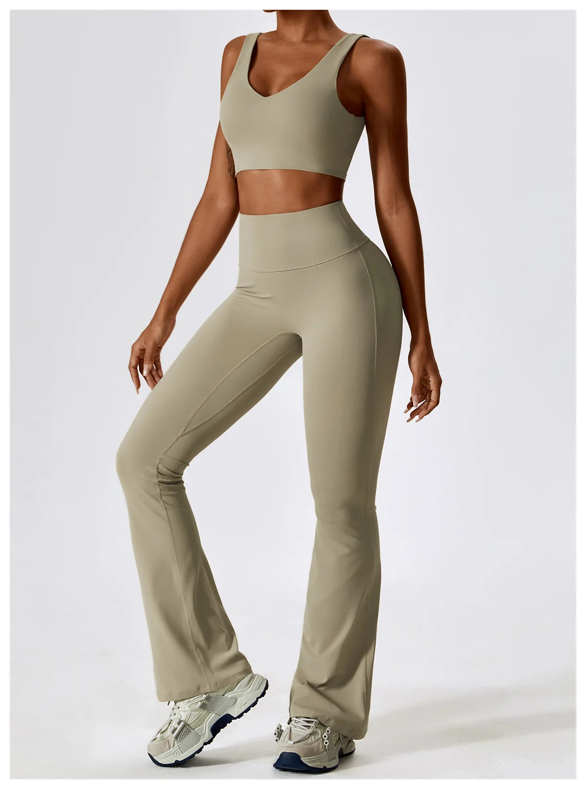 Women Yoga Set – Seamless Sportswear Gym Legging & Fitness Bra Crop Top