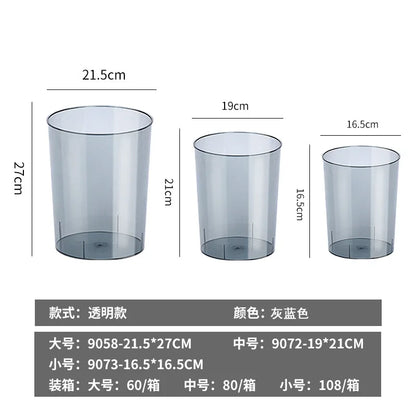 Transparent Trash Can - Nordic Style Garbage Bin for Home  Office