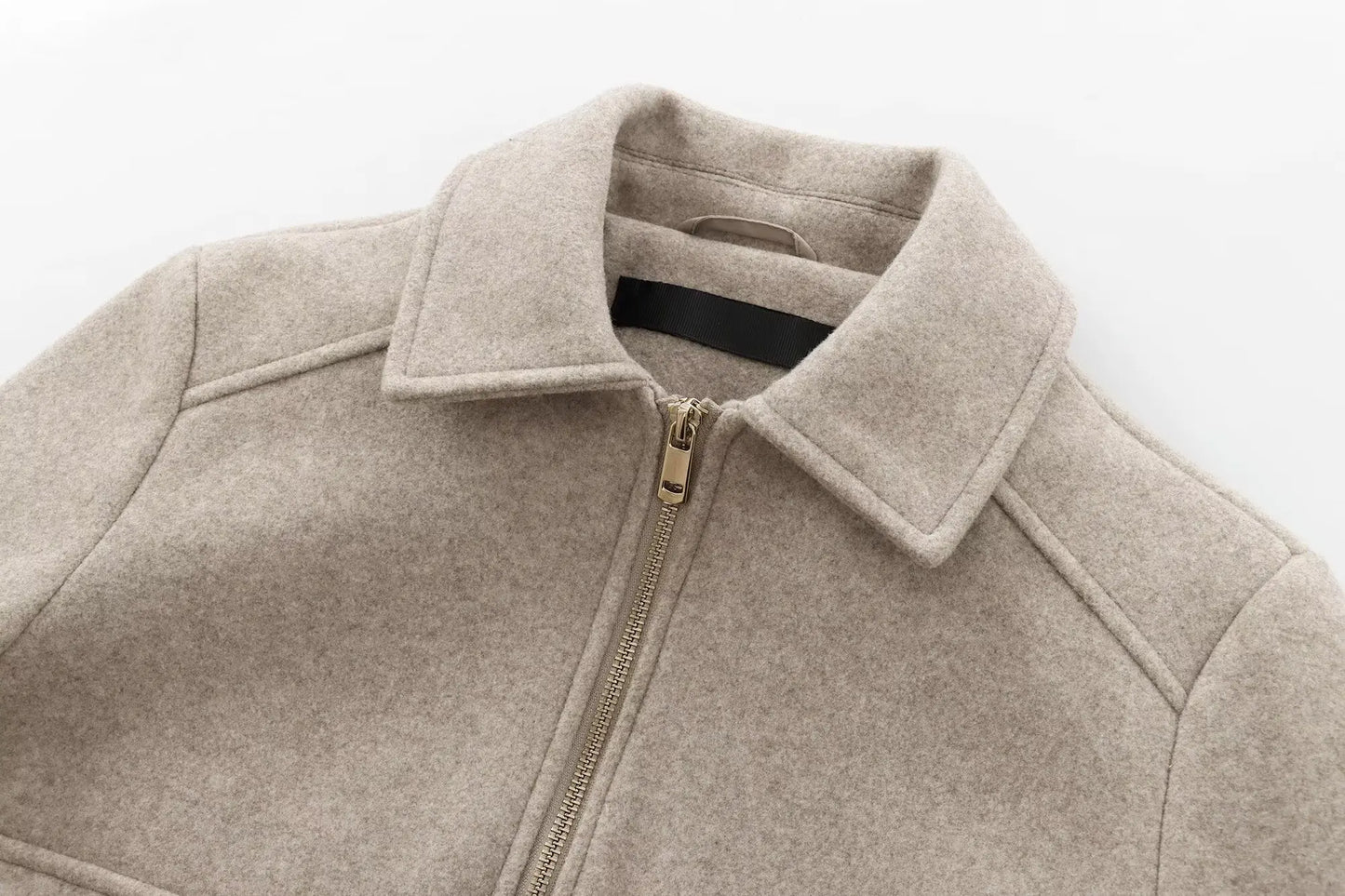 Women's Zipper Jacket - Casual Long Sleeve Coat With Pocket | Lightweight Winter Outerwear