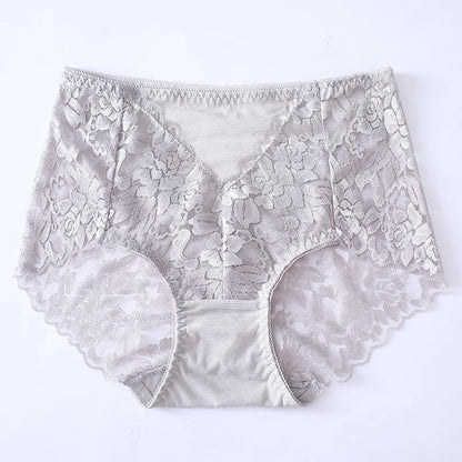Women's High Waist Seamless Panties Sexy Lace Large Size M-5XL Briefs Embroidery Panties for Women Female Underwear Lingerie