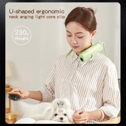 European edition High-Power Pet Hair Dryer, Silent, Neck Hanging, Hair Pulling Machine for Dogs grooming, Quick Drying, Beauty