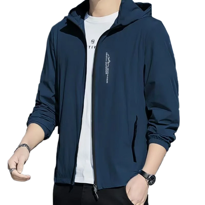 Korean Style Sun Protection Hoodie Jacket for Men Thin Breathable UV Shield Outdoor Windbreaker Fishing Hiking Sun Jacket Unisex