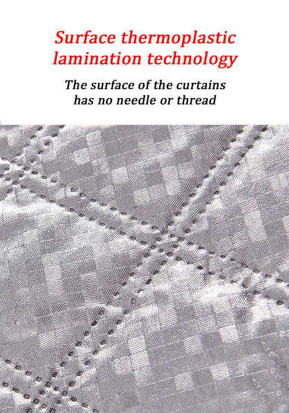 Waterproof Cotton Curtains - Windproof Window Drapes | Thermal Insulation & Frost Resistant Film