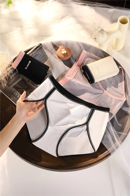 Panties For Women Cotton High Waist Summer Breathable Ladies Big Size Underwear Sweet Letters Female Underpants Sexy Lingerie