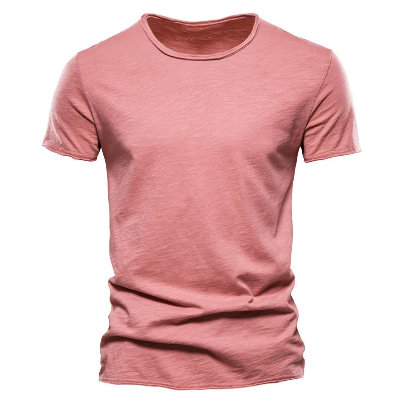 Quality 100% Cotton Men T-shirt Fashion Cut Design Slim Fit Soild Men's t-shirt Tops Tees Brasil Short Sleeve T Shirt For Men