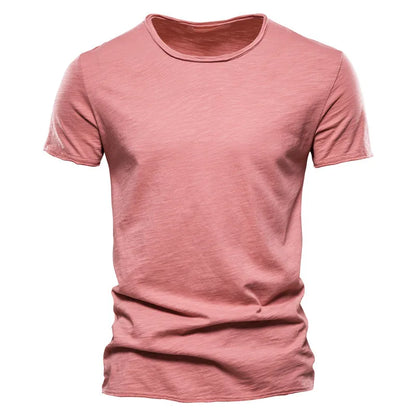 Quality 100% Cotton Men T-shirt Fashion Cut Design Slim Fit Soild Men's t-shirt Tops Tees Brasil Short Sleeve T Shirt For Men