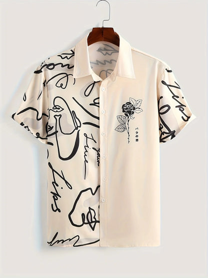 Hawaiian Men's Shirt Summer Outdoor Beach Men's Short-sleeved Shirt Urban Everyday Casual Men's Shirt Street Fashion Men's Shirt