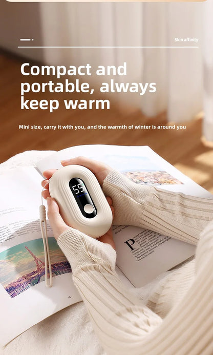Mini Hand Warmer With Digital Display USB Charging Self-Heating Hand Warmer Gift Box Portable Warmth For Hands