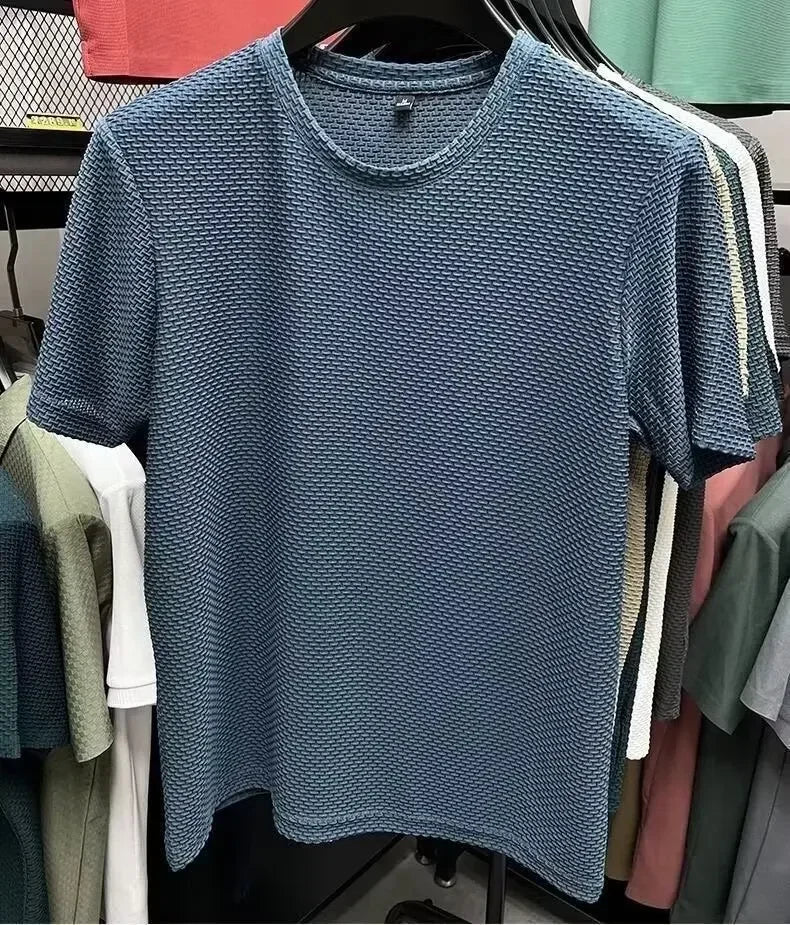 Men's Bamboo Ice-Silk T-Shirt – Cool Stretch Short-Sleeve Tee