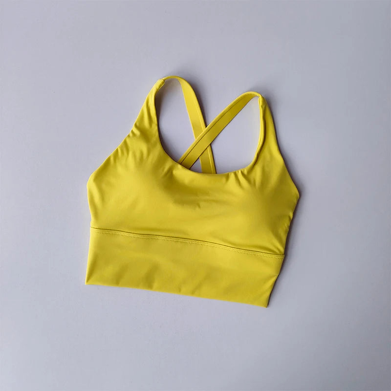 Seamless Sports Bra - Breathable Push Up Running Fitness Crop Top With Rear Buckle