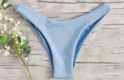 Low Waist Bikini Bottoms Swimsuit New Hot Sexy Women Bikini Brazilian Cheeky Bottom Thong V Swimwear Swimsuit Panties Briefs
