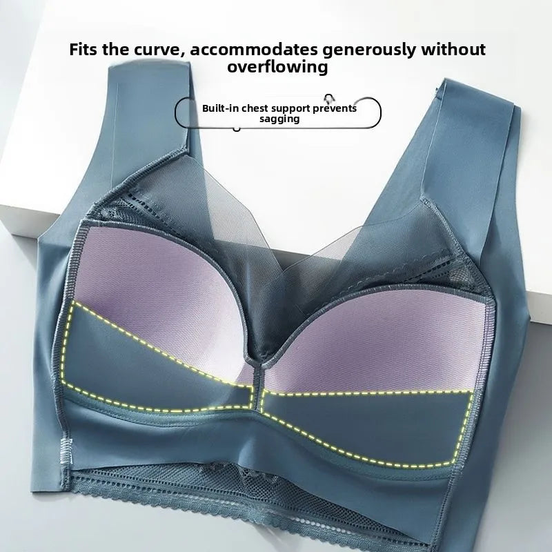 Seamless Lace Bra - Large Size Underwear | Breathable Thin Bra With Beautiful Back