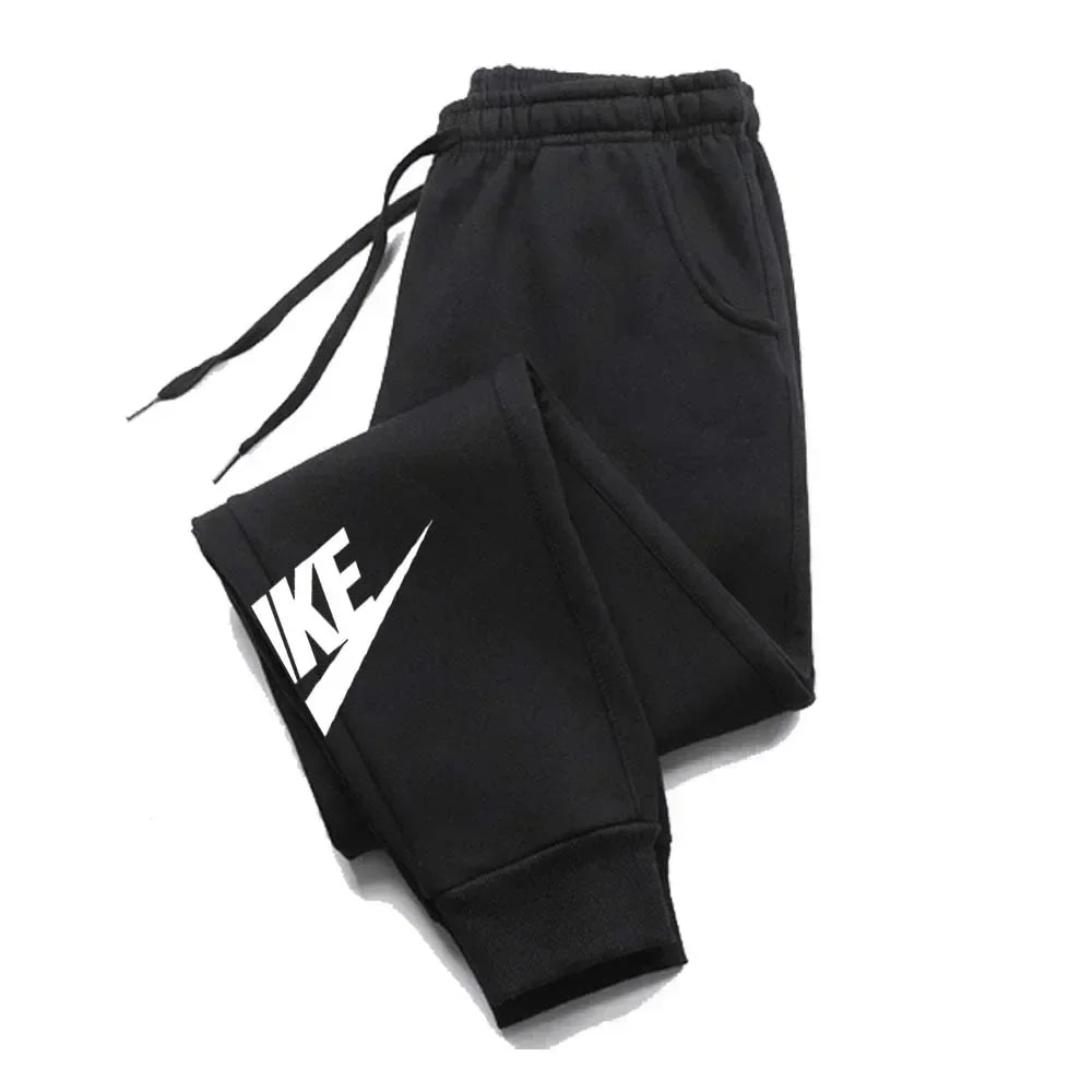 Men's printed pants, autumn and winter men's and women's running pants, sportswear and casual pants, fitness and gym sportswear
