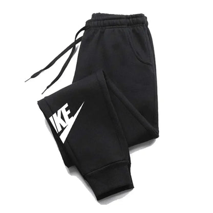 Men's printed pants, autumn and winter men's and women's running pants, sportswear and casual pants, fitness and gym sportswear