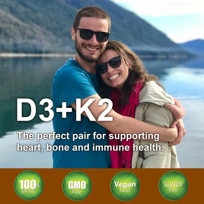 Alxfresh Vitamin D3+K2 Capsules for Immune, Joints, Muscles and Bones Support with Variety of Vitamins and Minerals Supplement