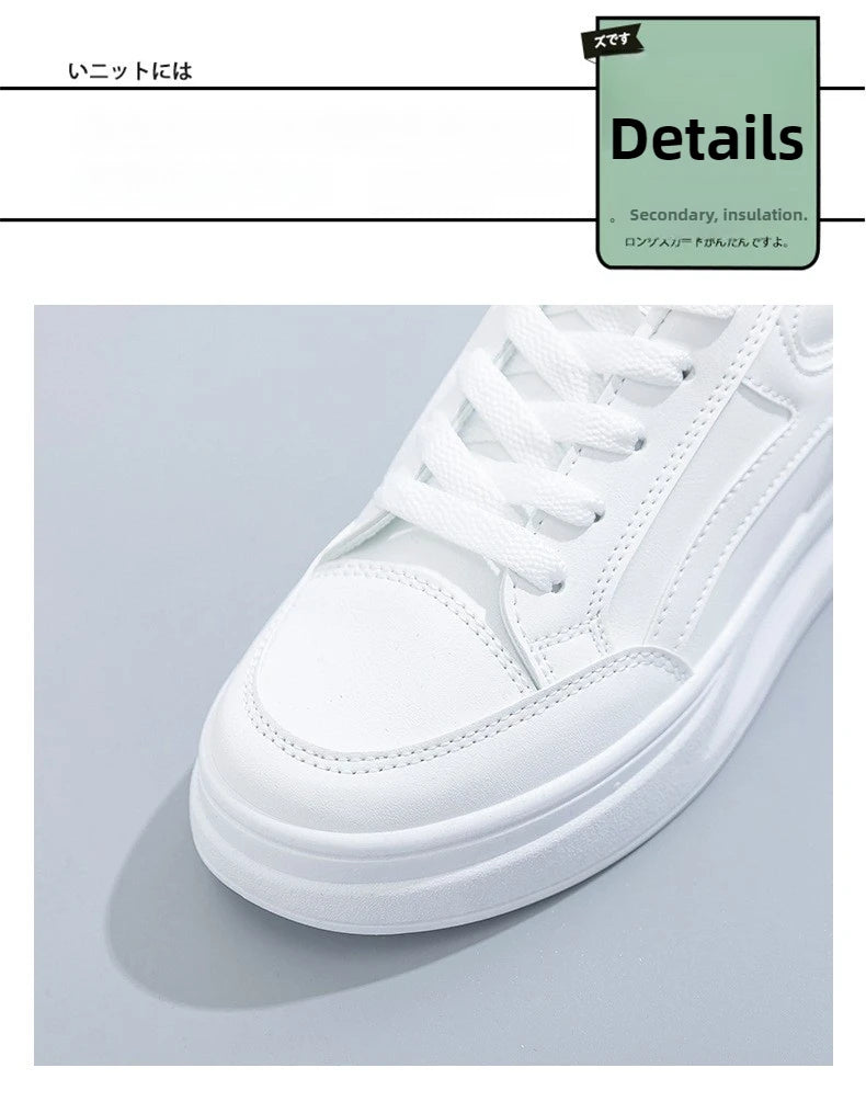 Outdoor Women Walking Shoes Skateboarding Shoes Women Sneakers PU Leather Lace-Up Breathable Jogging Casual Sneakers De Mujer