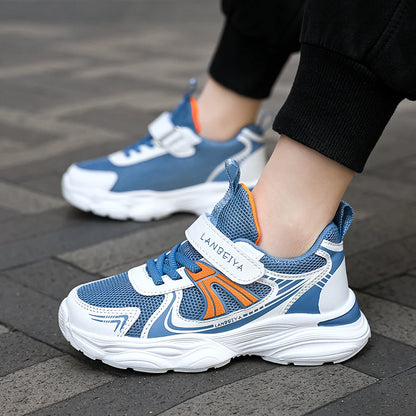 New Boy Girl Shoes Hot Selling Breathable Children Sneakers Comfort Soft Running Shoes Classic Simple Color Blocked Casual Shoes
