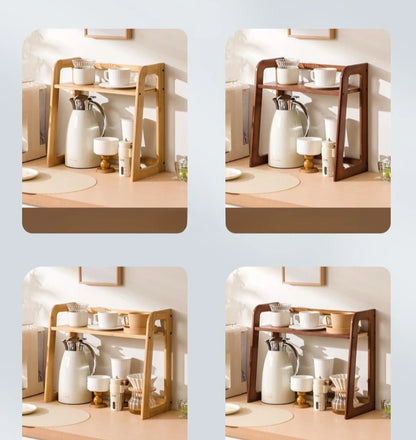 New Kitchen Shelf Countertop Multi-functional Electrical Storage Rack Multi-layer Cup Holder Household Storage Rack Plate Rack