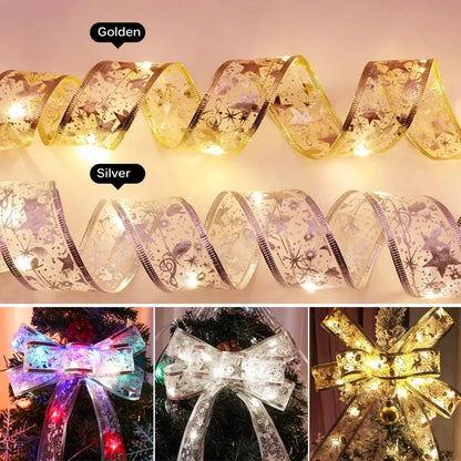 Christmas Fairy Light Ribbon - DIY Tree Ornaments for Home Decor - ZOOMNSTORE